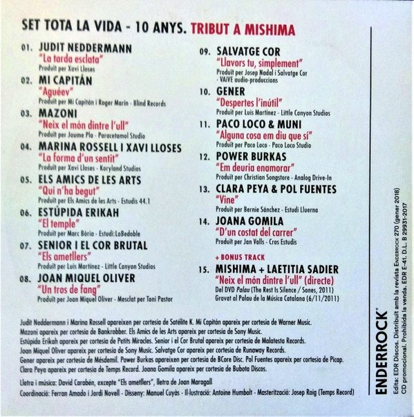 Various, Set Tota La Vida - 10 Anys Tribut A Mishima-CD, CDs, Historia Nuestra