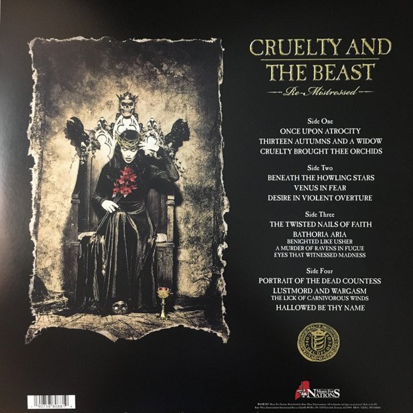 Cradle Of Filth, Cruelty And The Beast (Re-Mistressed)-LP, Vinilos, Historia Nuestra