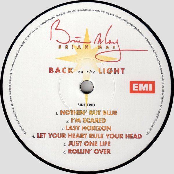 Brian May, Back To The Light-LP, Vinilos, Historia Nuestra