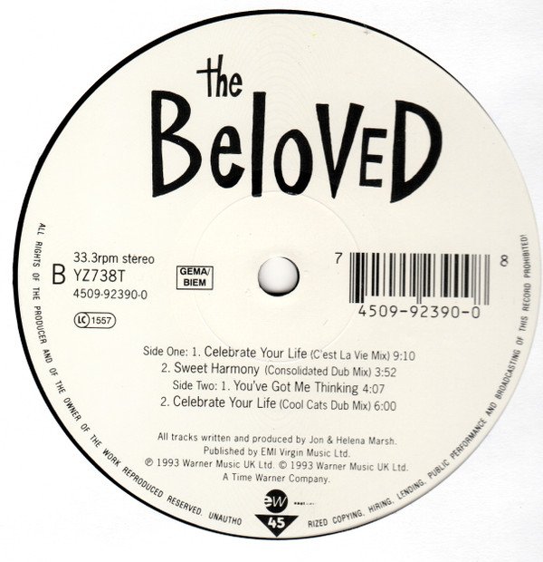 The Beloved, Celebrate Your Life   You've Go..-12 inch, Vinilos, Historia Nuestra