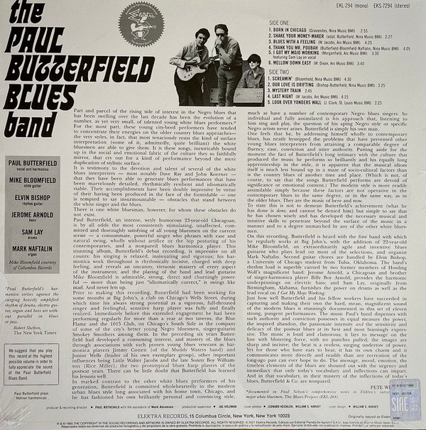 The Paul Butterfield Blues Band The Paul Butterfield Blues Band-LP, Vinilos, Historia Nuestra