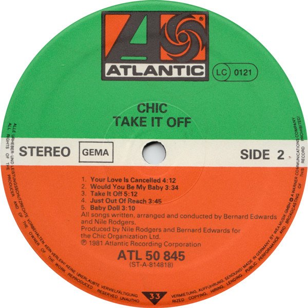 Chic, Take It Off-LP, Vinilos, Historia Nuestra