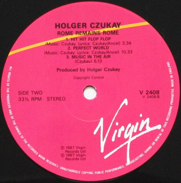 Holger Czukay Rome Remains Rome-LP, Vinilos, Historia Nuestra