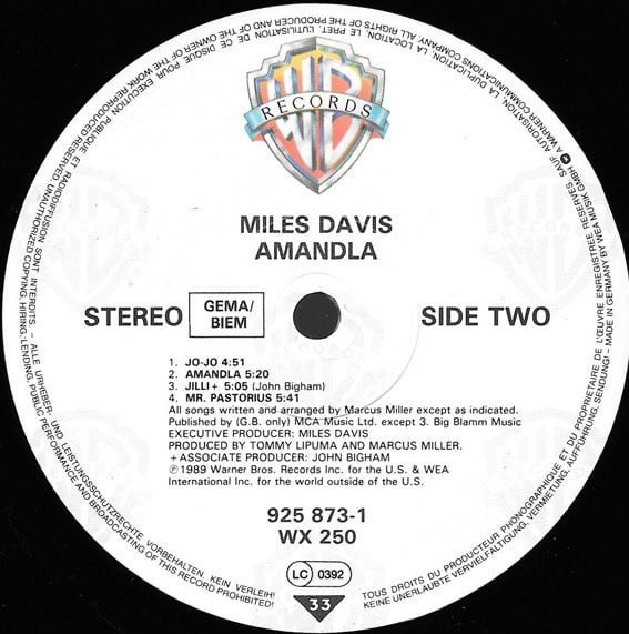 Miles Davis Amandla Vinyl, LP, Stereo, Vinilos, Historia Nuestra