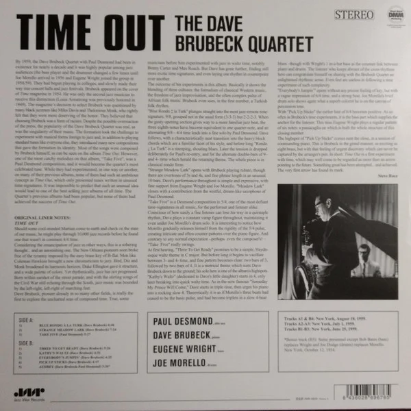 The Dave Brubeck Quartet Time Out Vinyl, 180 Gram, DMM, LP, Limited Edition, Remastered, Vinilos, Historia Nuestra