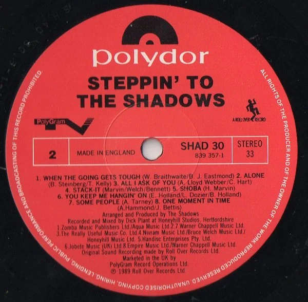 The Shadows Steppin' To The Shadows-LP, Vinilos, Historia Nuestra