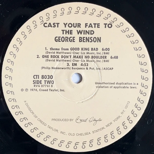 George Benson Cast Your Fate To The Wind-LP, Vinilos, Historia Nuestra