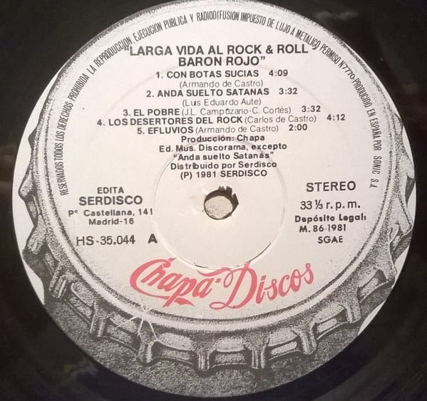 Baron Rojo* Larga Vida Al Rock And Roll Vinyl, LP, Repress, Vinilos, Historia Nuestra