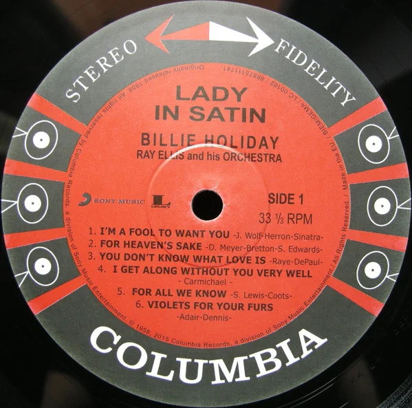 Billie Holiday With Ray Ellis And His Orchestra Lady In Satin Vinyl, 180 Gram, LP, Reissue, Vinilos, Historia Nuestra