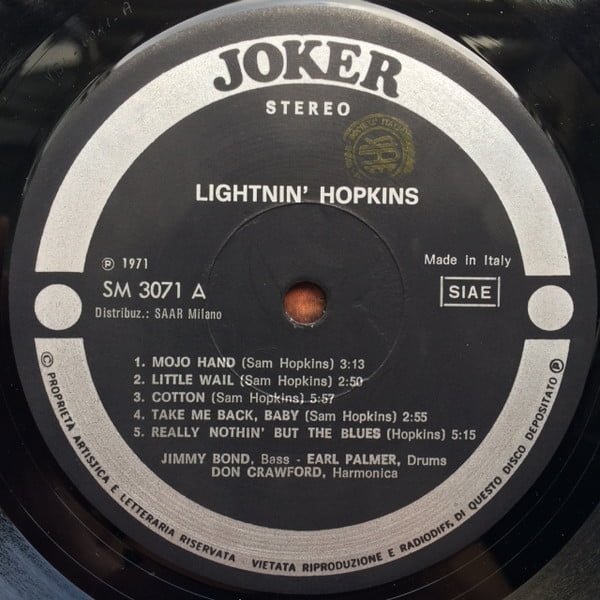 Sam "Lightnin" Hopkins* Il Blues Vinyl, LP, Reissue, Vinilos, Historia Nuestra