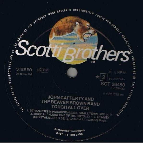 John Cafferty And The Beaver Brown Band Tough All Over-LP, Vinilos, Historia Nuestra