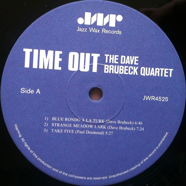 The Dave Brubeck Quartet Time Out Vinyl, 180 Gram, DMM, LP, Limited Edition, Remastered, Vinilos, Historia Nuestra