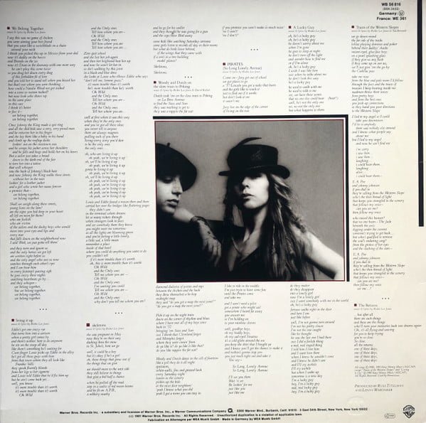 Rickie Lee Jones Pirates-LP, Vinilos, Historia Nuestra