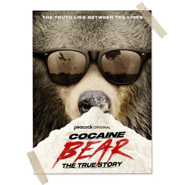 Cocaine Bear Posters decorativos, Posters Cine, Historia Nuestra