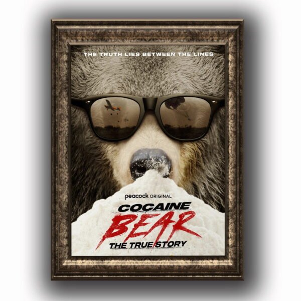 Cocaine Bear Posters decorativos, Posters Cine, Historia Nuestra