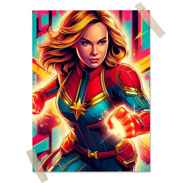 Capitana Marvel Posters decorativos, Posters Comic, Historia Nuestra