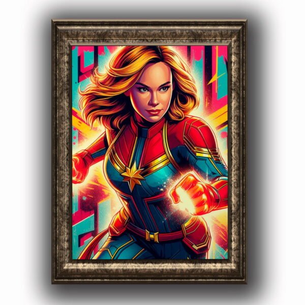 Capitana Marvel Posters decorativos, Posters Comic, Historia Nuestra