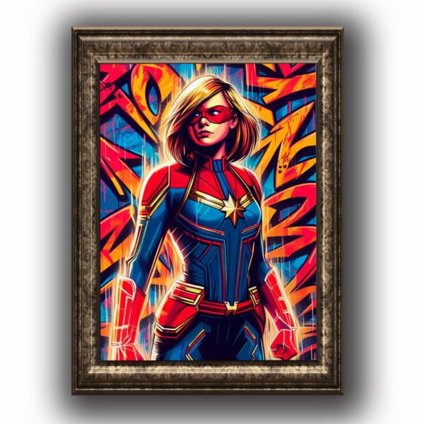 Capitana Marvel Posters decorativos, Posters Comic, Historia Nuestra