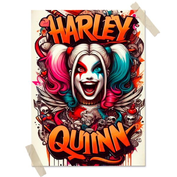 Harley Quinn Posters decorativos, Posters Comic, Historia Nuestra