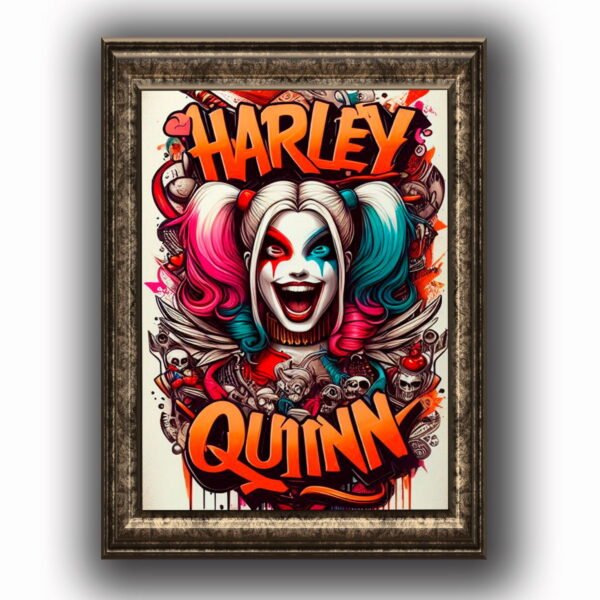 Harley Quinn Posters decorativos, Posters Comic, Historia Nuestra