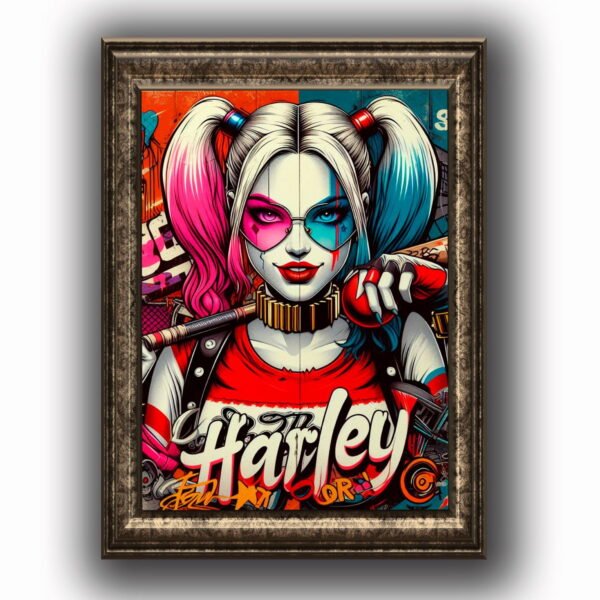 Harley Quinn Posters decorativos, Posters Comic, Historia Nuestra