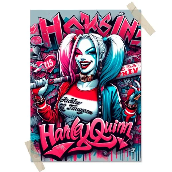 Harley Quinn Posters decorativos, Posters Comic, Historia Nuestra