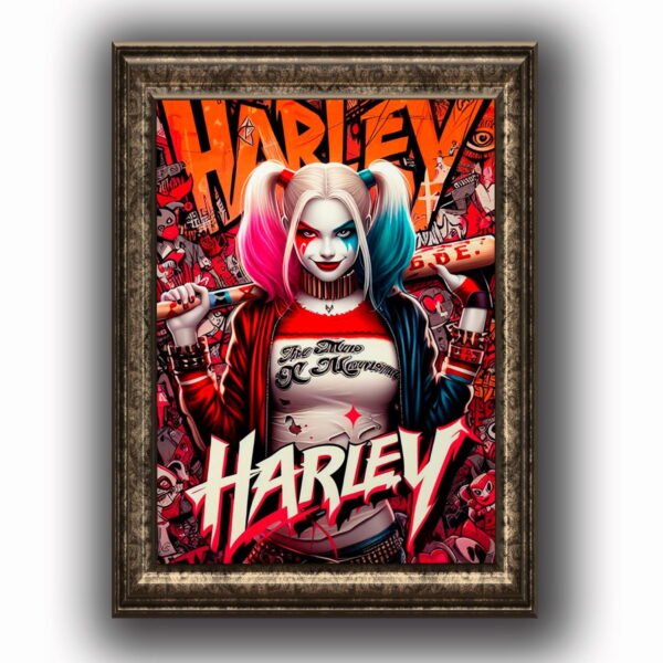 Harley Quinn Posters decorativos, Posters Comic, Historia Nuestra