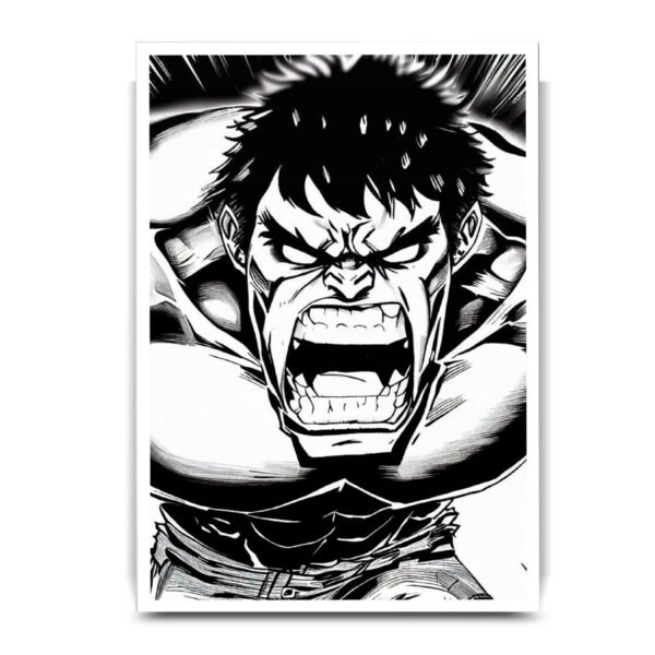 Hulk BN Posters decorativos, Posters Comic, Historia Nuestra