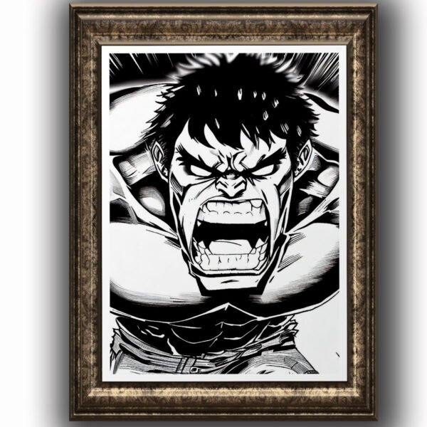 Hulk BN Posters decorativos, Posters Comic, Historia Nuestra