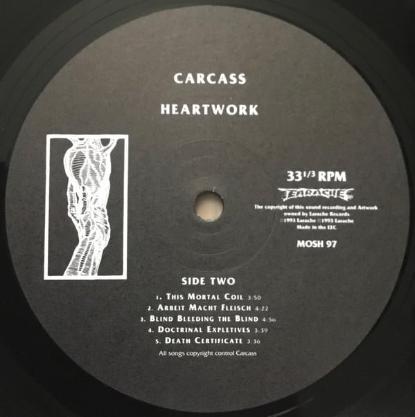 Carcass, Heartwork-LP, Vinilos, Historia Nuestra