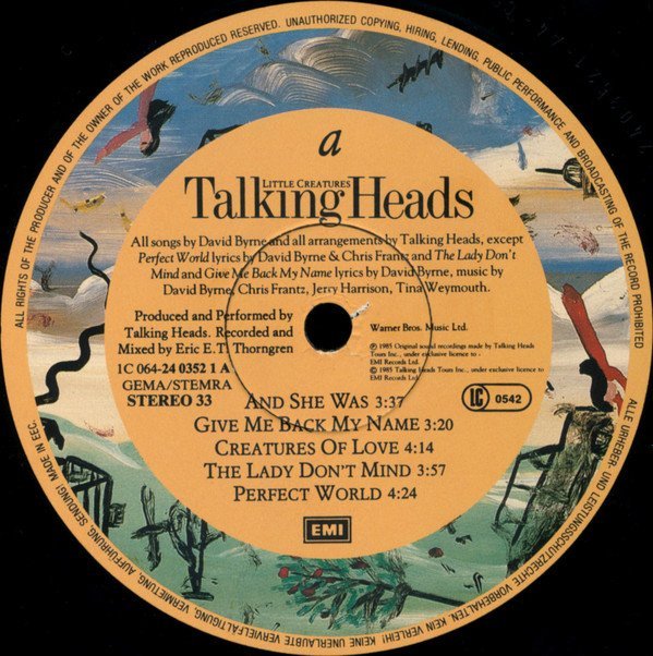 Talking Heads Little Creatures-LP, Vinilos, Historia Nuestra