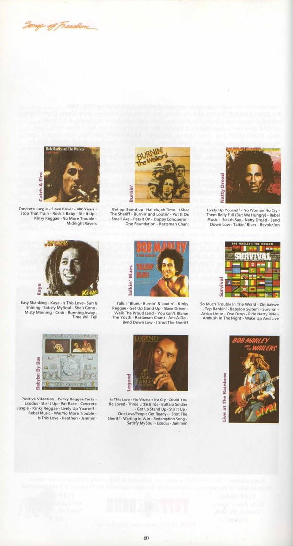 Bob Marley, Songs Of Freedom-CD, CDs, Historia Nuestra