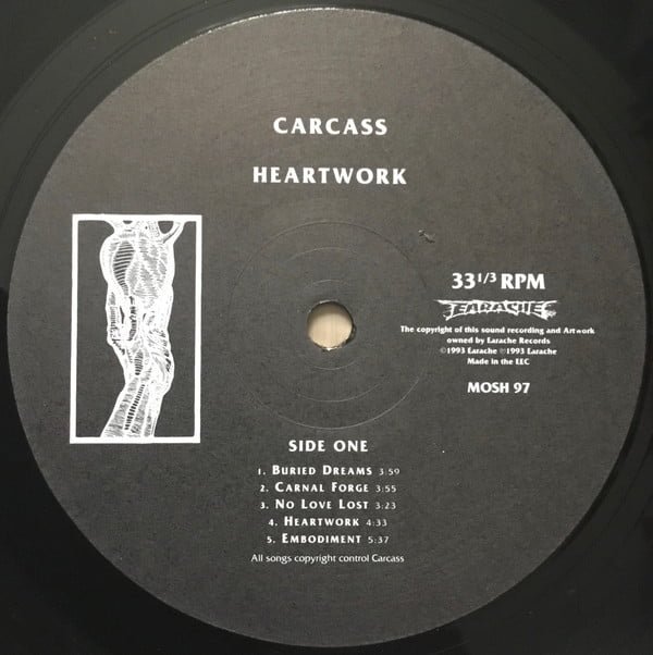 Carcass, Heartwork-LP, Vinilos, Historia Nuestra