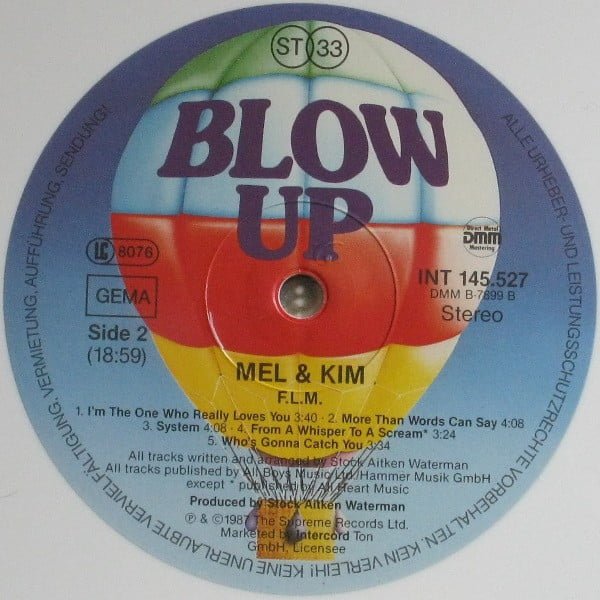 Mel & Kim F.L.M. Vinyl, White, LP, Vinilos, Historia Nuestra