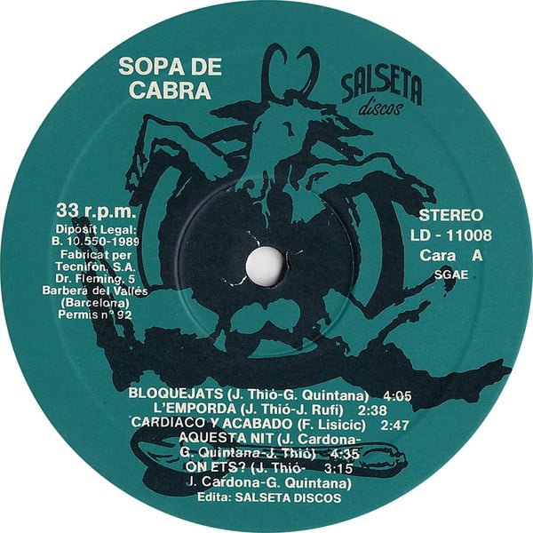 Sopa De Cabra Sopa De Cabra LP, Vinilos, Historia Nuestra