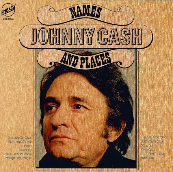 Johnny Cash Names And Places LP, Vinilos, Historia Nuestra