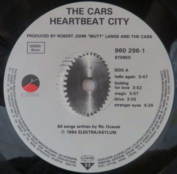 The Cars Heartbeat City-LP, Vinilos, Historia Nuestra