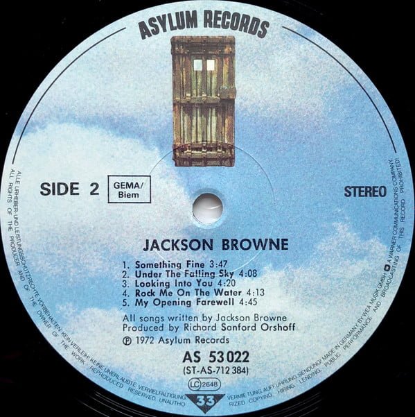 Jackson Browne Jackson Browne LP, Vinilos, Historia Nuestra