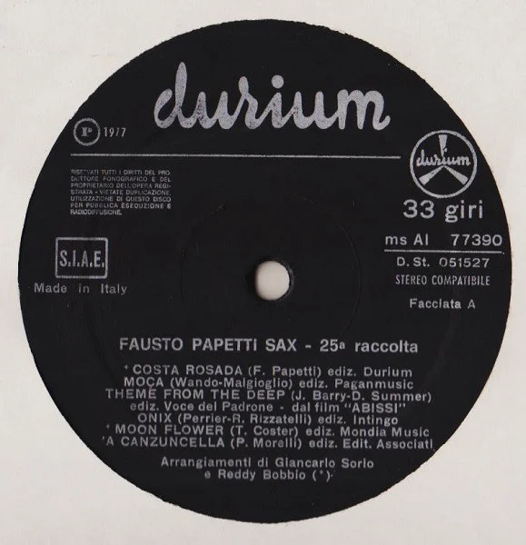 Fausto Papetti 25ª  Raccolta-LP, Vinilos, Historia Nuestra