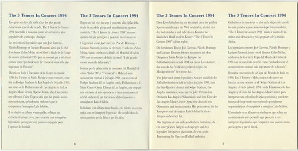 Tibor Rudas presents Carreras* - Domingo* - Pavarotti* With Mehta* The 3 Tenors In Concert 1994-CD, CDs, Historia Nuestra