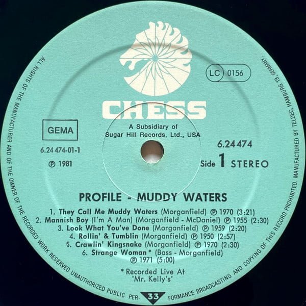 Muddy Waters Profile LP, Vinilos, Historia Nuestra