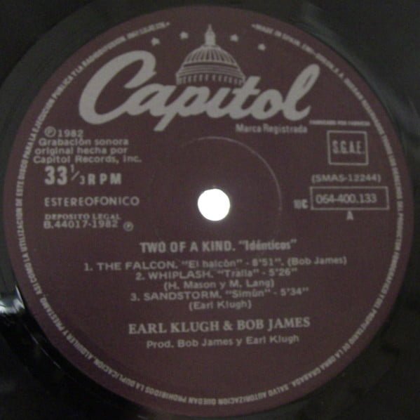 Earl Klugh & Bob James Two Of A Kind = Idénticos LP, Vinilos, Historia Nuestra