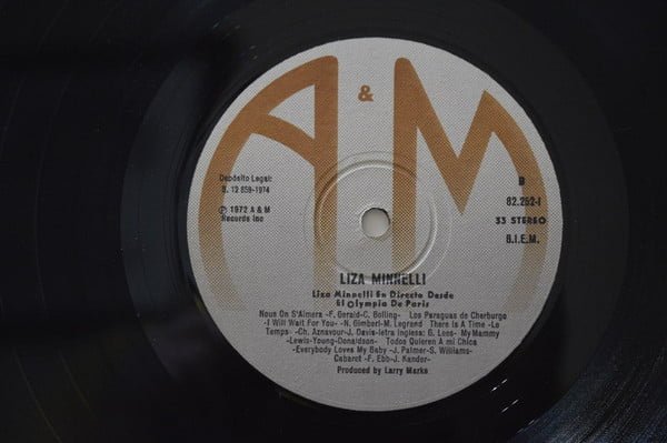 Liza Minnelli En Directo Dede El Olympia de Paris LP, Vinilos, Historia Nuestra