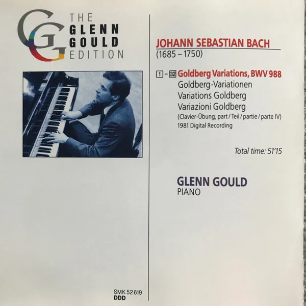 J. S. Bach*, Glenn Gould Goldberg Variations BWV 988 (1981 Digital Recording)-CD, CDs, Historia Nuestra