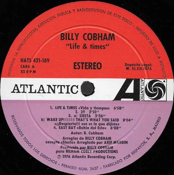 Billy Cobham Life & Times Vinyl, LP, Vinilos, Historia Nuestra