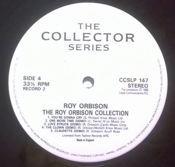 Roy Orbison The Roy Orbison Collection-2xLP, Vinilos, Historia Nuestra