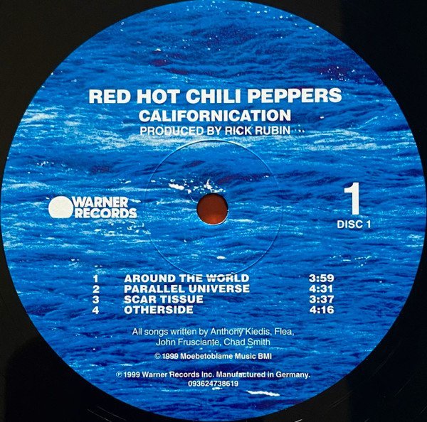 Red Hot Chili Peppers Californication-2xLP, Vinilos, Historia Nuestra