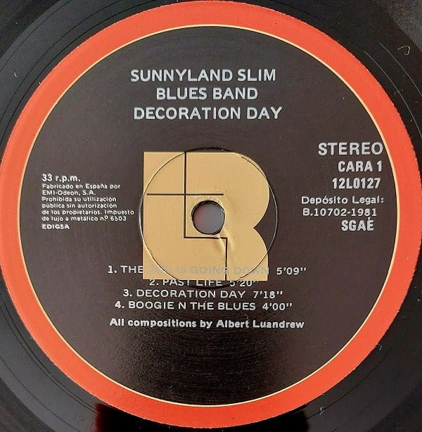 Sunnyland Slim Blues Band Decoration Day -LP, Vinilos, Historia Nuestra