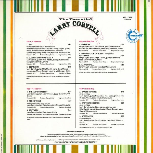 Larry Coryell The Essential LP, Vinilos, Historia Nuestra