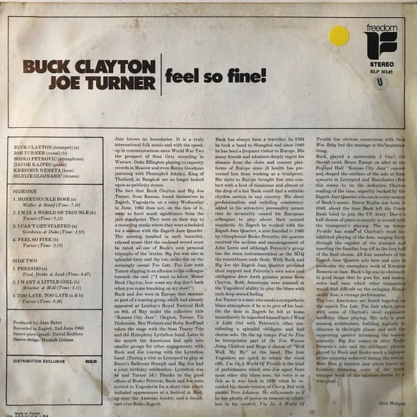 Buck Clayton, Joe Turner* Feel So Fine!-LP, Vinilos, Historia Nuestra